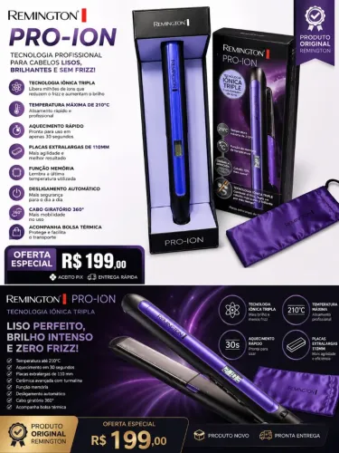 Prancha Remington Pro-Ion