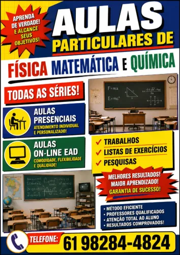 AULAS PARTICULARES DE FISICA MATEMÁTICA E QUÍMICA