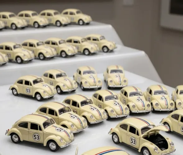 Miniatura Volkswagen Fusca Herbie 53 Branco
