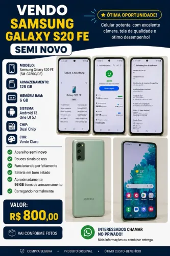 Celular samsung s20 fe