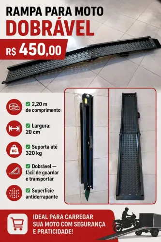 ? RAMPA PARA MOTO DOBRÁVEL ? VENDO!