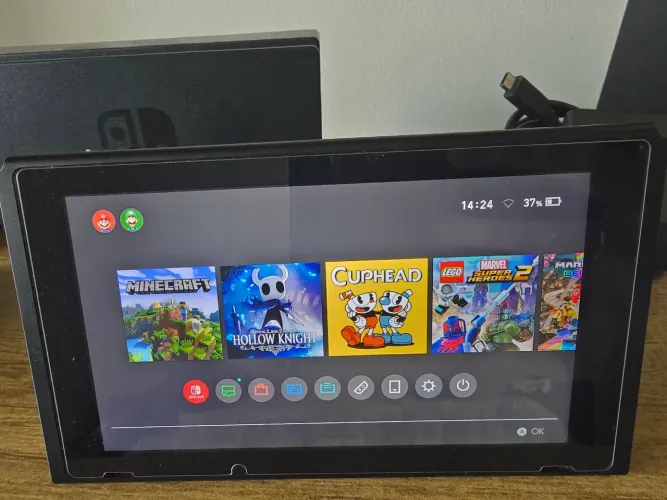 NIntendo Switch + 5 jogos BLOQUEADO