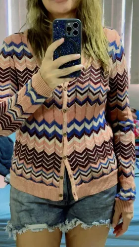 cardigan em lurex