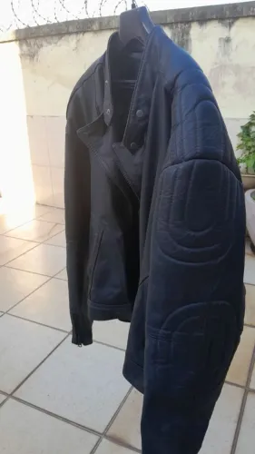 Jaqueta de couro masculina