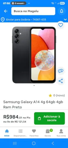 CELULAR Samsung Galaxy A14 64gb - SEMINOVO
