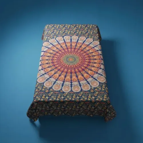 Linda Colcha Indiana de Solteiro, Belos Desenho e Cores - Oferta Namorados!