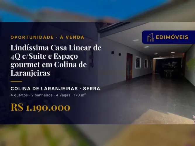 Colina de Laranjeiras: Casa 4 quartos com espaço gourmet e churrasqueira a carvão