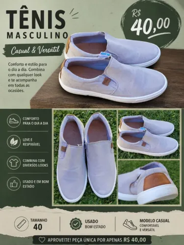 Tenis Masculino Tamanho 40