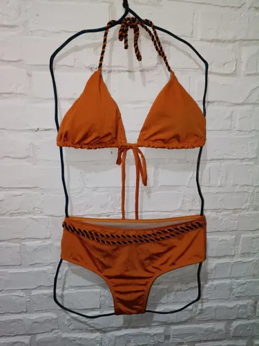 Biquíni Hot Pant Cortininha Laranja Feminino M