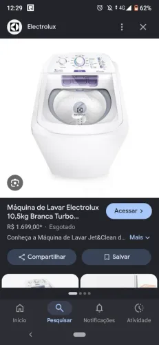 Máquina de lavar Electrolux 10,5 kg