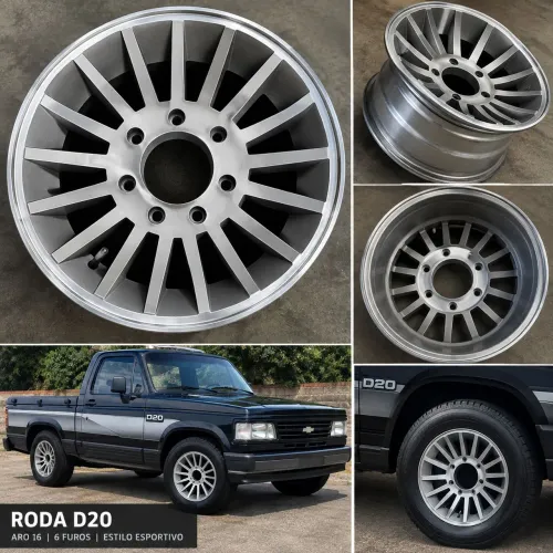 JOGO DE RODAS PARA CHEVROLET D20 - ARO 16