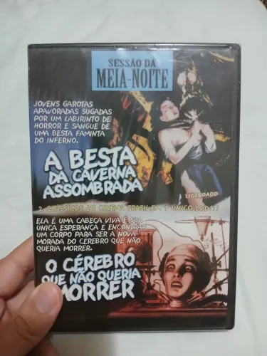 Dvd lacrado a besta da caverna assombrada e o cerebro que nao queria morrer