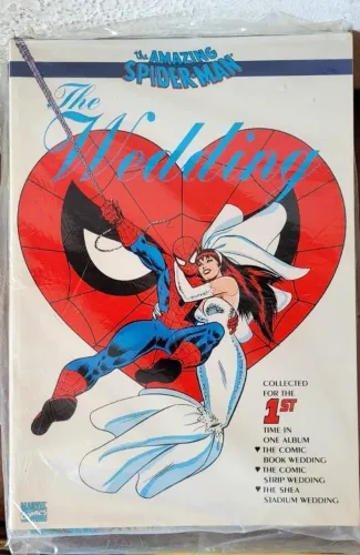 ALBUM DE CASAMENTO AMAZING SPIDER-MAN THE WEDDING 1991 RELÍQUIA EDIÇAO ORIGINAL