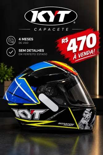 CAPACETE KYT APENAS 4 MESES DE USO