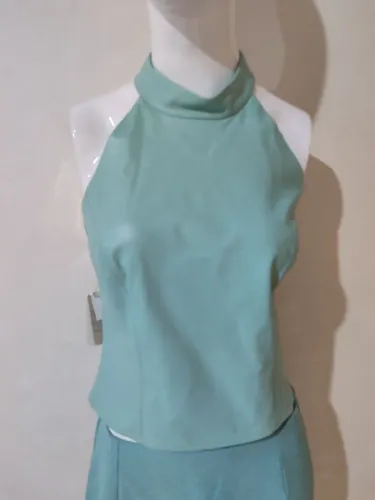 Blusa Verde Couro de Carneiro Legítimo Tam P