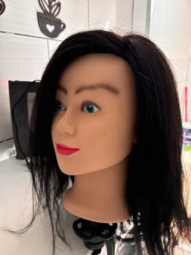 Cabeça de treino cabelo 100% humano 