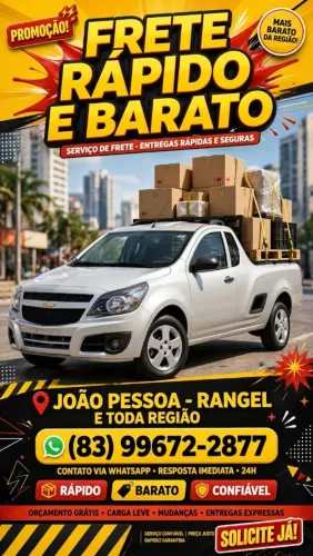 Frete e mudança para tuda João pessoa