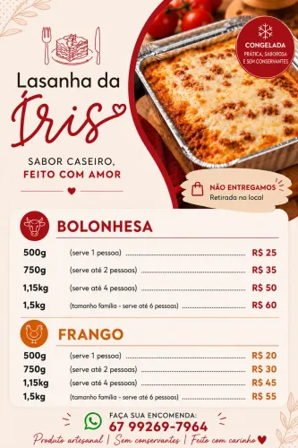 Lasanha Congelada da Íris