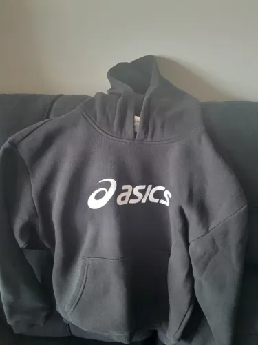 Conjuntos e blusa de moletom da Asics, com capuz, tamanho 12, perfeito estado