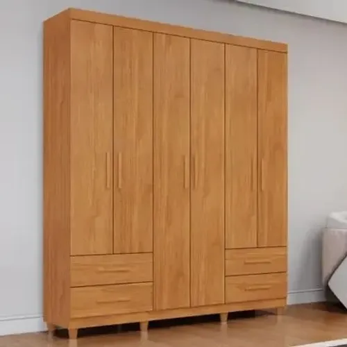 Guarda Roupa Casal 6 Portas 4 Gavetas Califórnia