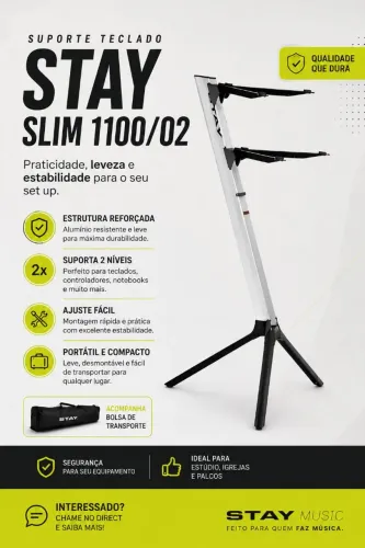 SUPORTE P/ 2 TECLADOS - REF. 1100/2 - STAY