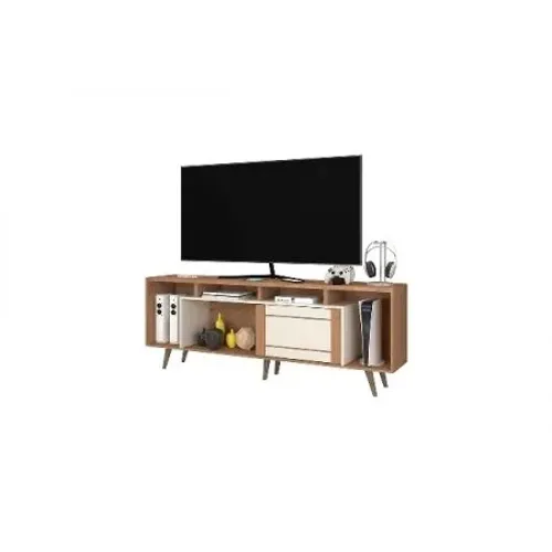 RACK ROMA 1P - CANELATO RUSTICO/NATURA OFF WHITE