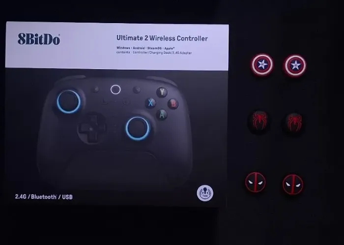[LACRADO + BRINDE] Controle 8BitDo Ultimate 2 Wireless + Dock + Thumb Grips (1 PAR)