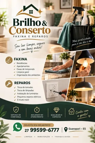 Manutenção e faxina
