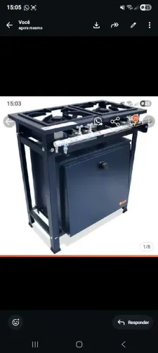Fogão industrial 2 bocas e forno