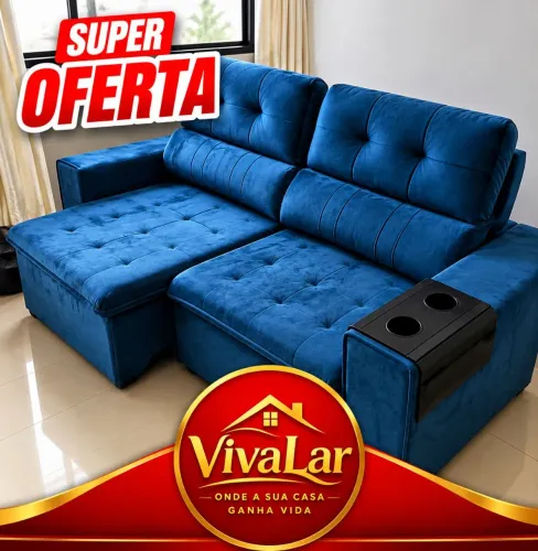 Sofá azul novo