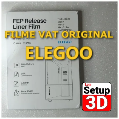 FEP ORIGINAL ELEGOO Filme de Liberação para MARS 4, 5, 5 Ultra