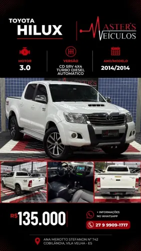 Toyota Hilux CD SRV D4-d 4X4 3.0 TDI Diesel AUT 2014
