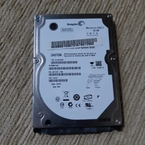 Hd 2,5 Seagate Sata 5400.3 com 80 GB, modelo ST980811AS