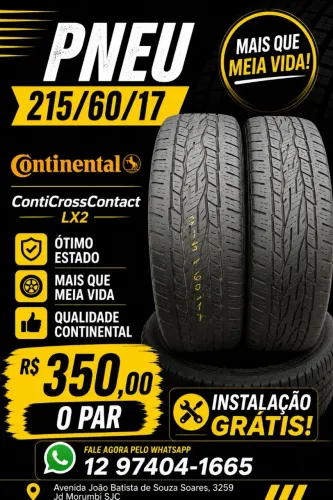 Pneu 215/50/17 Continental Conticross - 80% Borracha, ótimo estado 