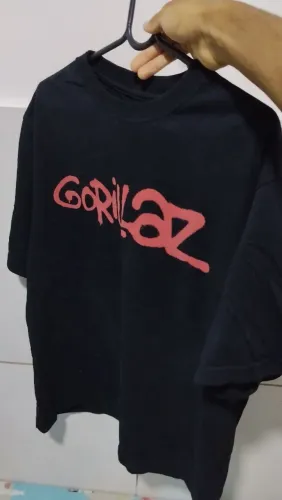 Camiseta Preta Gorillaz Oversize Unissex