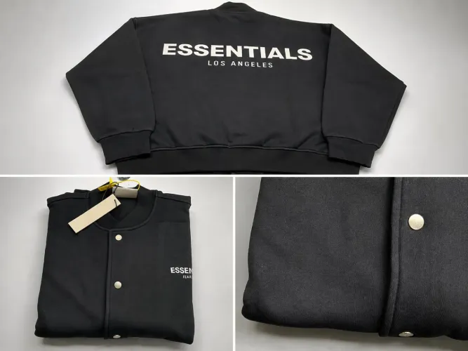 Moletom Essentials Los Angeles Preto Oversized