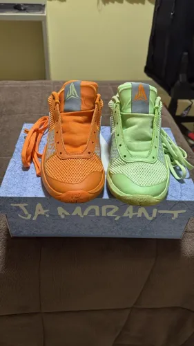 Tenis Ja Morant 1 verde/laranja