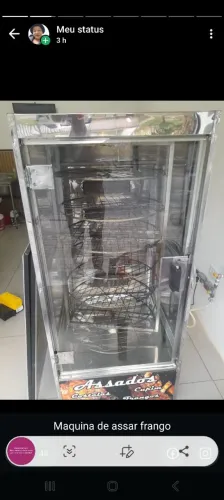 Maquina de assar frango giratória