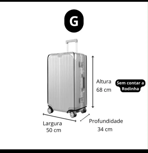 Capa plástica para mala tamanho G 32kg