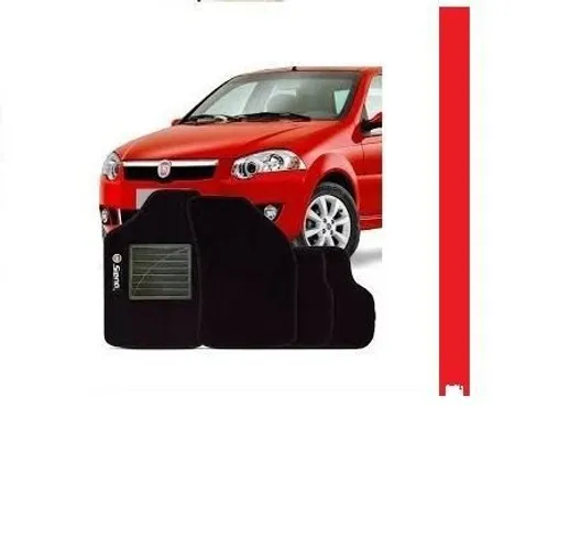 Jogo de Tapete Automotivo wave 4 peças siena 2012 em diante pbvft pjpcu