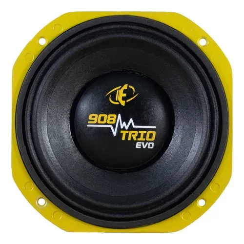 Alto Falante Médio Grave Eros E908 Trio 8 Pol 450 Rms 6 Ohms Cor Amarelo