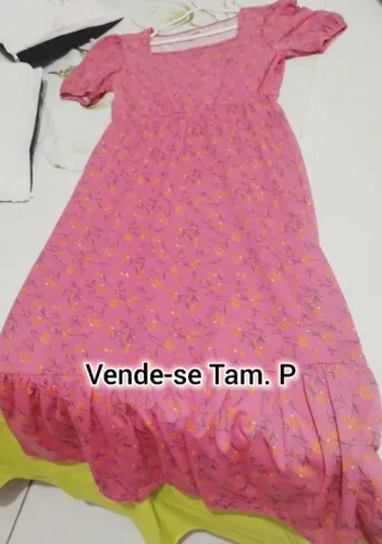 Vestido Floral Rosa - Tamanho P