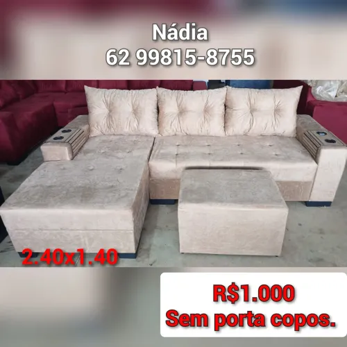 Sofá chaise até 4 lugares