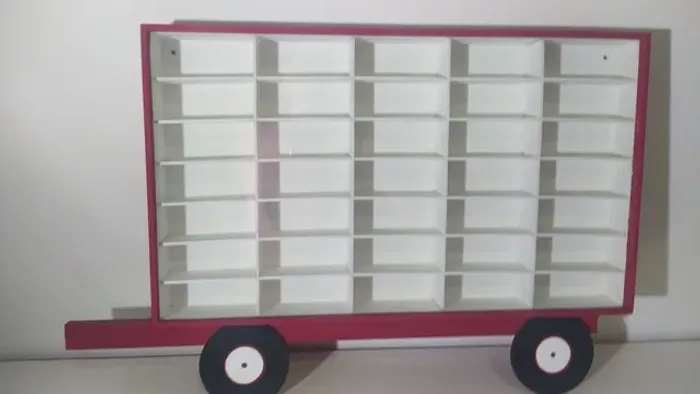 Quadro porta carrinho Hot Wheels em madeira