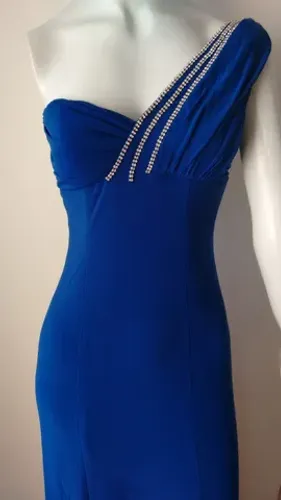 Vestido comprido, Gala, Festas, longo, azul. Lindo, trabalhado e veste bem. Elegante para 