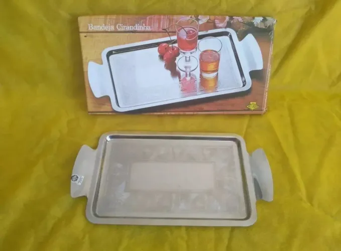 * MT Art-prata Bandeja Cirandinha Aço Inox 18/8 Pratinox