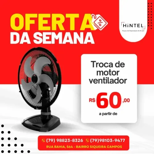 Troca de motor em cobre para ventiladores
