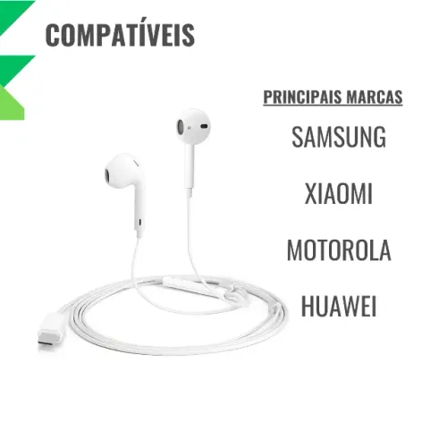 Fone De Ouvido Para Samsung Tipo C Adaptador Toda Linha A 5g