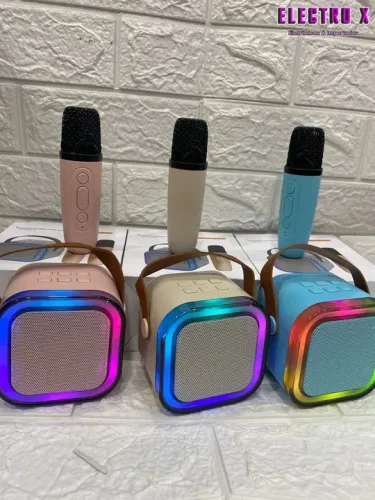 Caixa de Som Bluetooth Portátil com Microfone RGB