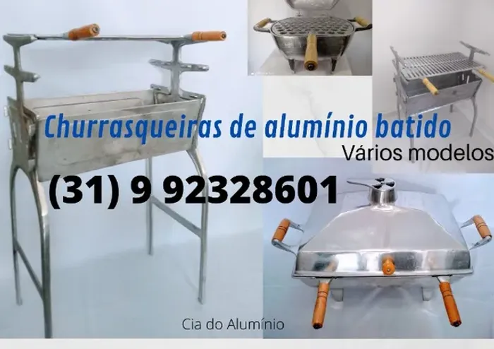 Churrasqueiras de Alumínio fundido Fortes Duráveis Vários modelosj